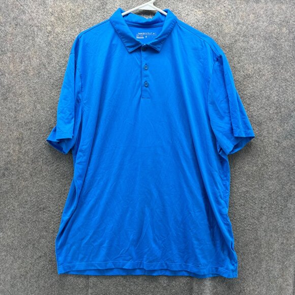 Nike Polo Shirt Mens XL Blue Performance Jersey Dri Fit Golf Golfer Extra Large - Picture 1 of 10